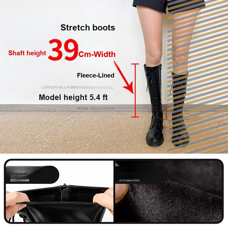 Wonderful Couple Knee-high Boots 4cm Women's-1