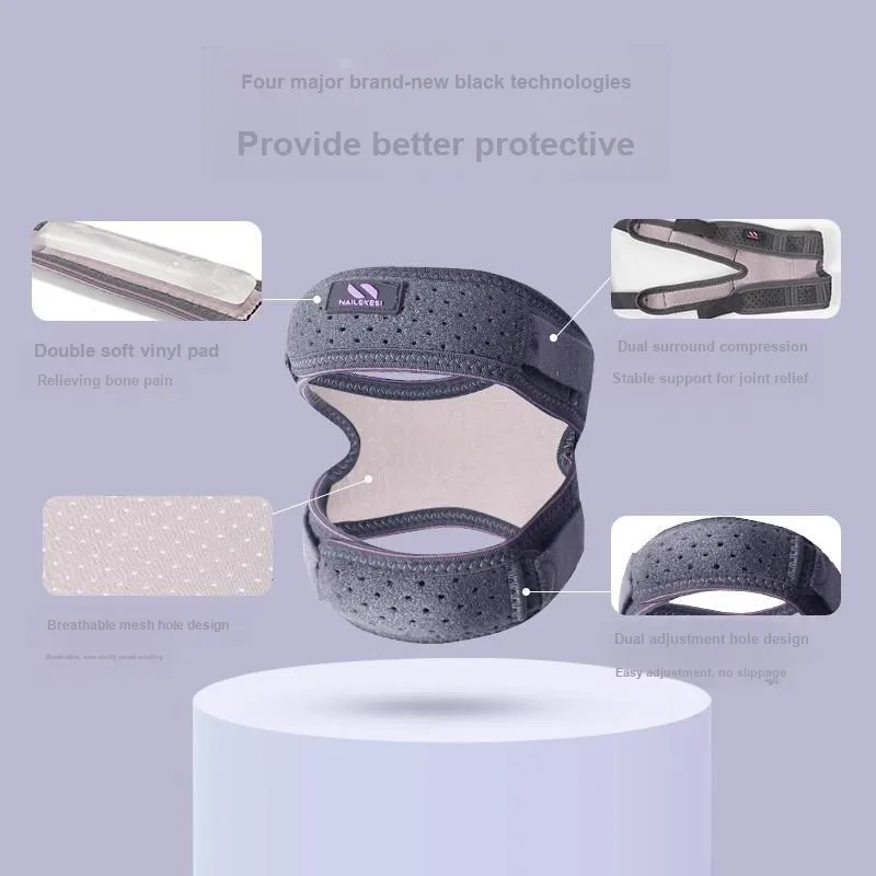 NAILEKESI Exercise And Fitness Double Loop Patella Bands 1 Pair Unisex Professional Protective-19