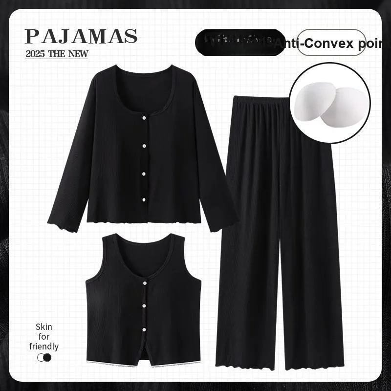 O'MESIK Pajama Set Women's Gift Box Set Black-1