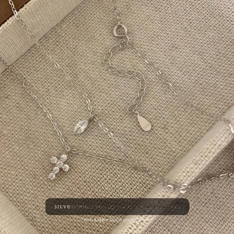 PUENTE 925 Sterling Silver Collarbone Chain Women's-4