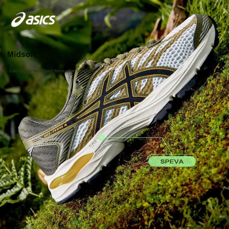 Asics Gel Flux 4 Anti Slip Wear Resistant Low Top Kids' Running Shoes Black Gray Teenagers-4