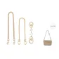 [Gold-Tone]Four-Leaf Clover Extender Chain 15cm+Decorative Chain 40cm+Long Chain Piece