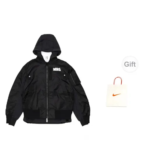 Sacai X Nike Jackets Men Black Gift Bag