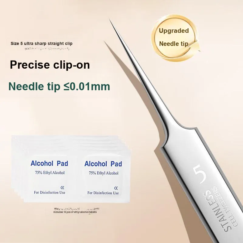 JIANYINGSHU Size 5 Ultra Sharp Straight Clip Make up Tools Blackhead Removal Needle-1