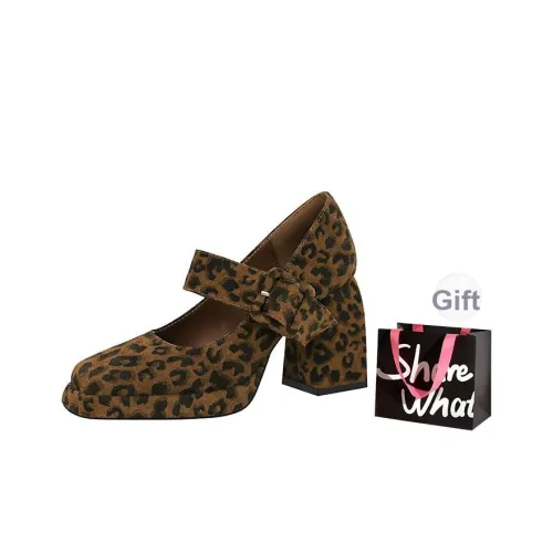 BIGTREE Грубый каблук Мэри Джейн Женские обувь