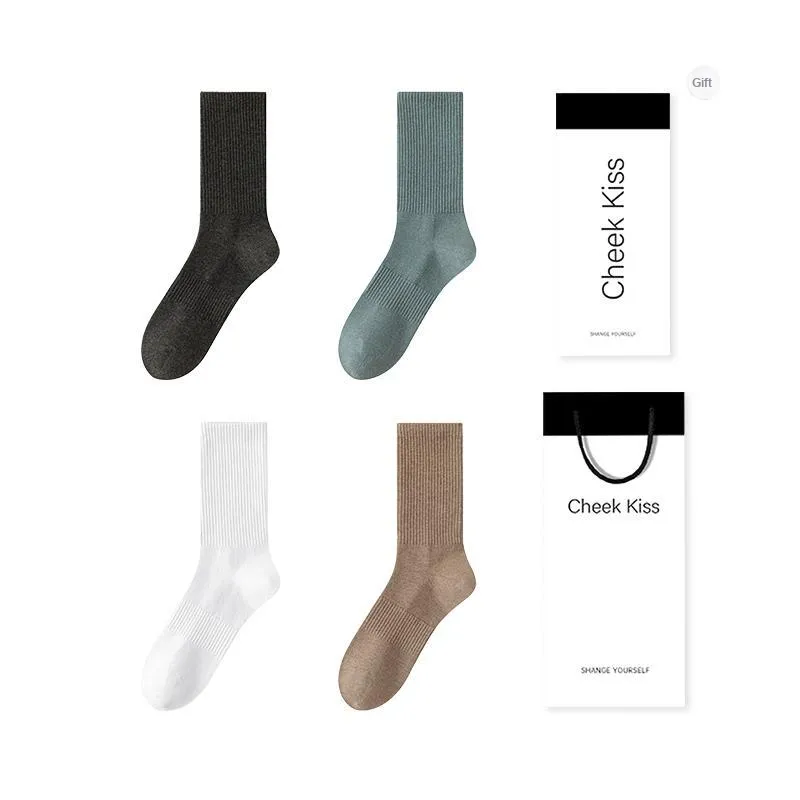 Cheekkiss Mid Calf Socks Men's Box 4 Pack-24