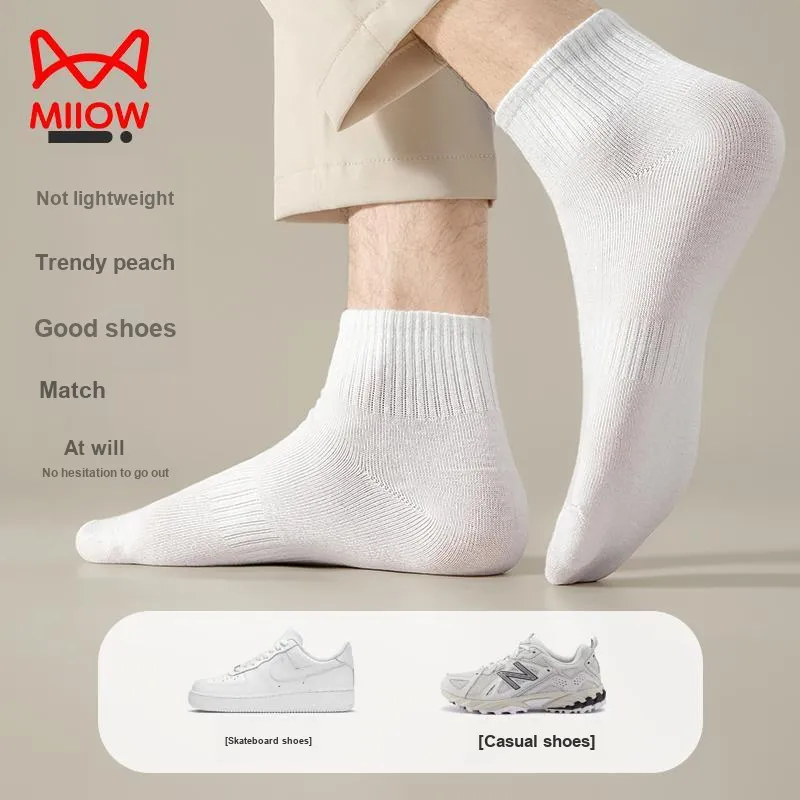 MIIOW Mid Calf Socks Men's Combo Set-4