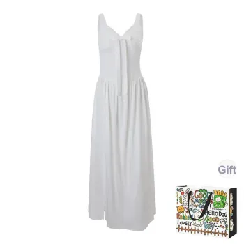 ZVJH Sleeveless Dresses Women's White Shopping Bag