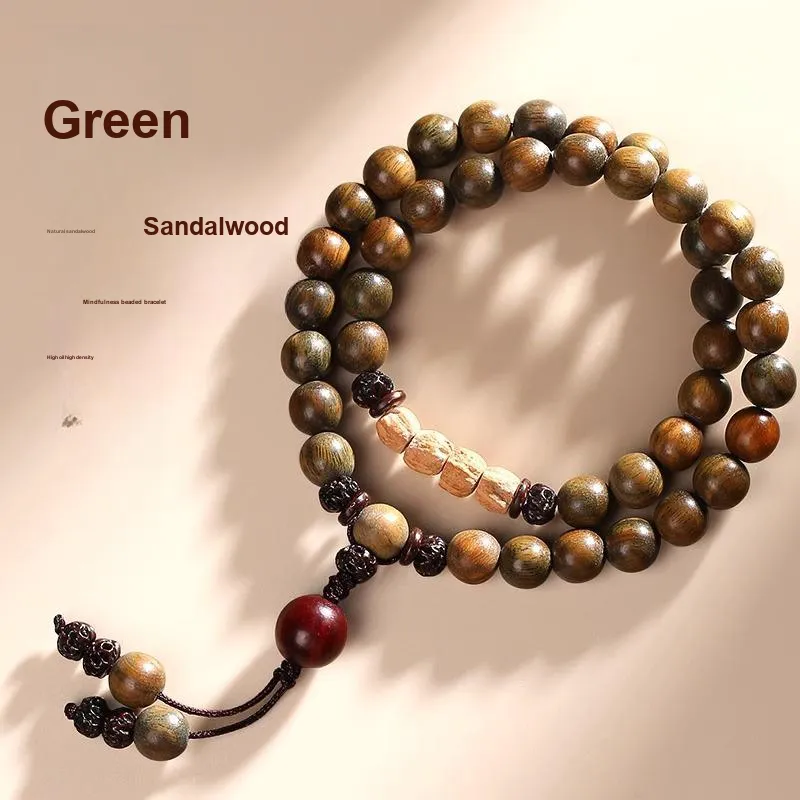 WAW Green Sandalwood Wooden Bracelets Unisex-1