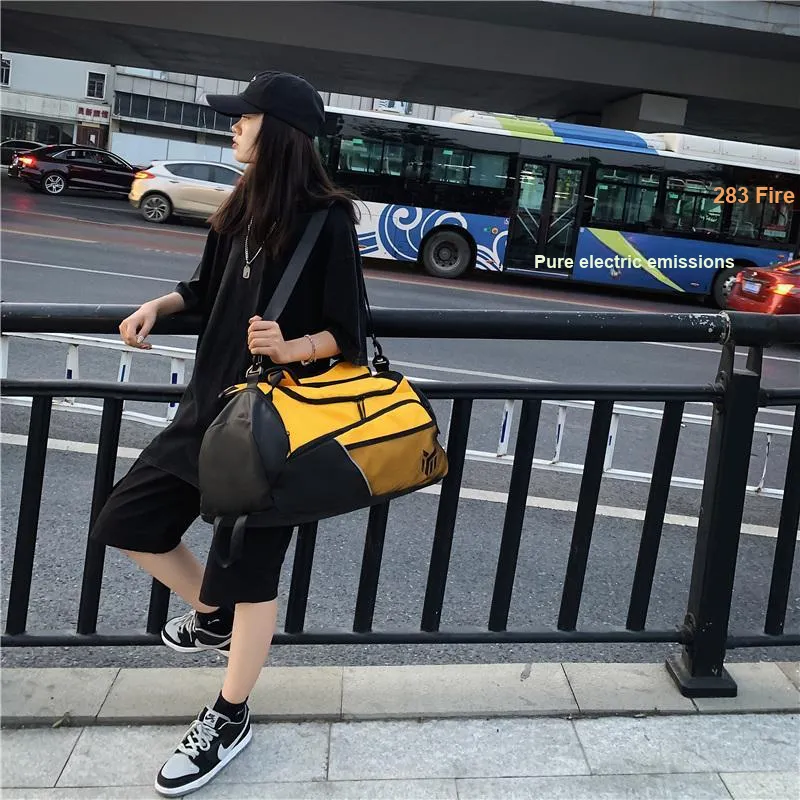 PULUWIRR Nylon Gym Bag Tubas Unisex Black/Red/Green/Khaki/Yellow/Pink-21
