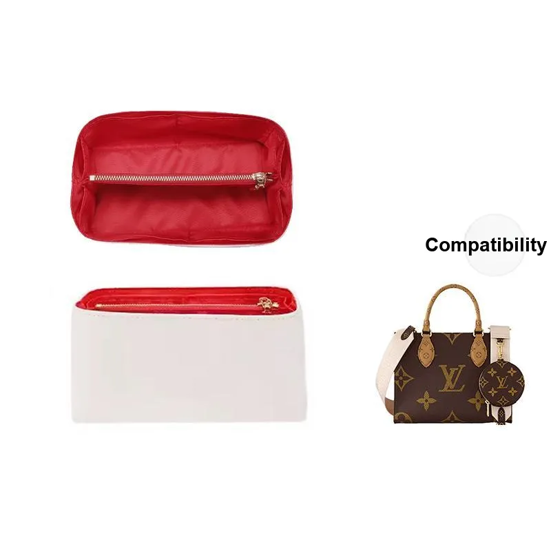 DuPont Paper Nylon Small Size Liner Tote With Storage Compartment Bag Insert And Accessories Strap Women's