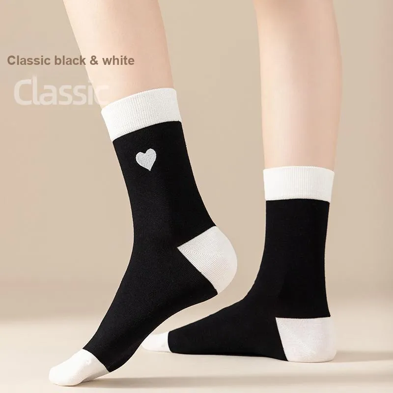 Lan Miao Mid Calf Socks Women's 7 Pack-10