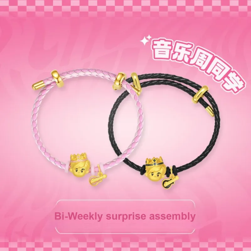 Chouchous X CHOW TAI SENG Wrist Beauty Series Gold Bracelet Unisex-4