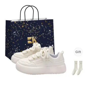 Boldi Kuki Abrasion Resistant Height Increasing Low Top Skateboard Shoes Women's Ecru Shopping Bag