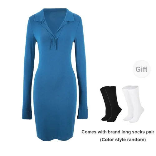 BSEVENI Long-Sleeved Dresses Women's