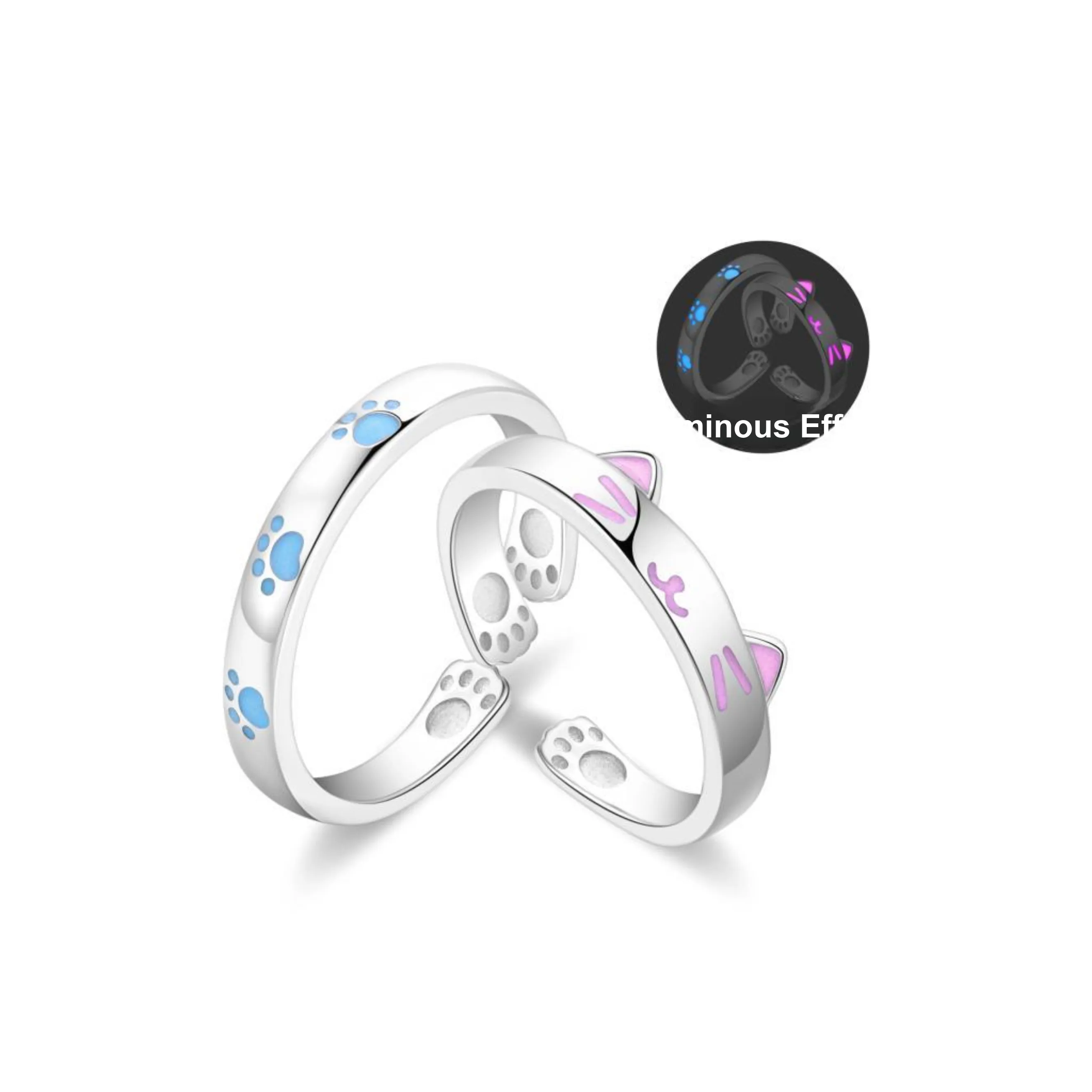 Lao Feng Xiang S925 Silver Jewelry Couple Ring 1 Pair Unisex Boyfriend Girlfriend