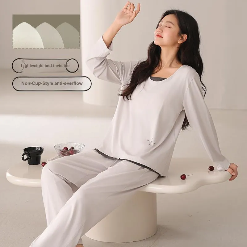 White Ran Women's Pajama Sets-9