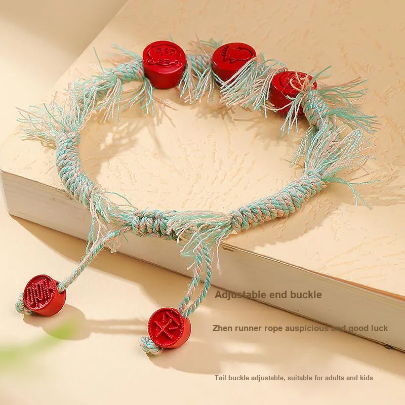 With The Heart Of The Jade Reconstructed Cinnabar Bracelets Unisex-17