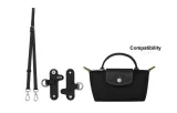 Adjustment Shoulder Strap 94-114cm+Perforated (Black with Silver Buckle)