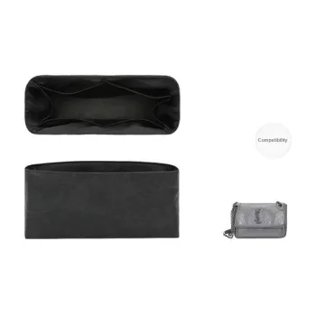 Tide DuPont Paper Storage Satin YSL Super Light Bag Accessory, Bag Insert Women's Black