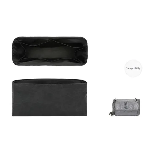 Tide DuPont Paper Storage Satin YSL Super Light Bag Accessory, Bag Insert Women's Black