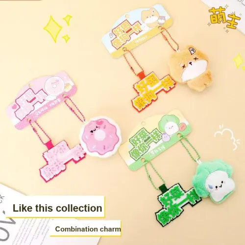 OULUOYI LIKE This Коллекция Милая Карточка Маленькие Животные Украшение Плюшевый Брелок 10 см Длина Тела