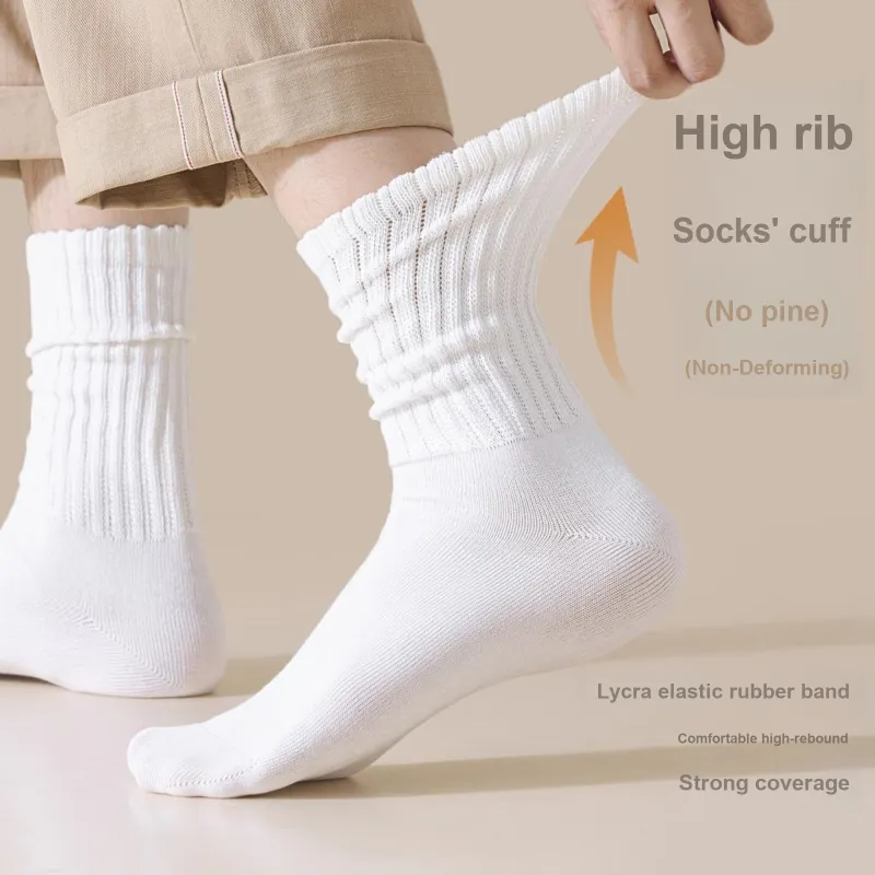 XXLLG Mid Calf Socks Men's 3 Pack-5