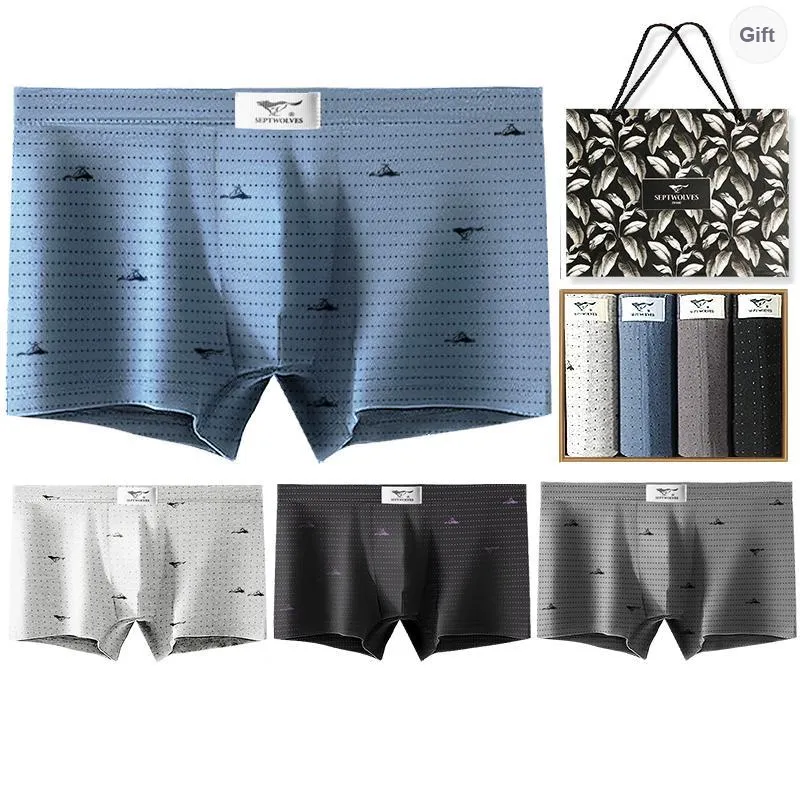 SEPTWOLVES Underwear Gift Box Men's 4 Pack+Shopping Bag-15