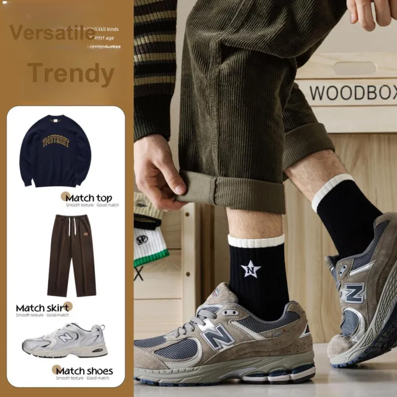 XXLLG Mid Calf Socks Men 5 Pack-7