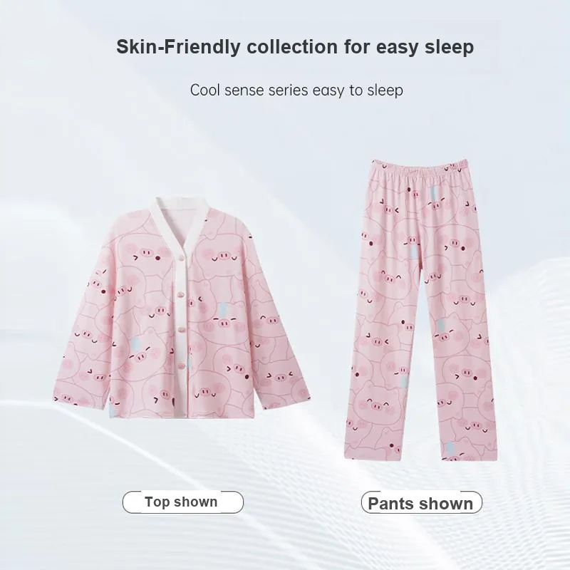 OUSHIBO Pajama Set Women's Pink-4