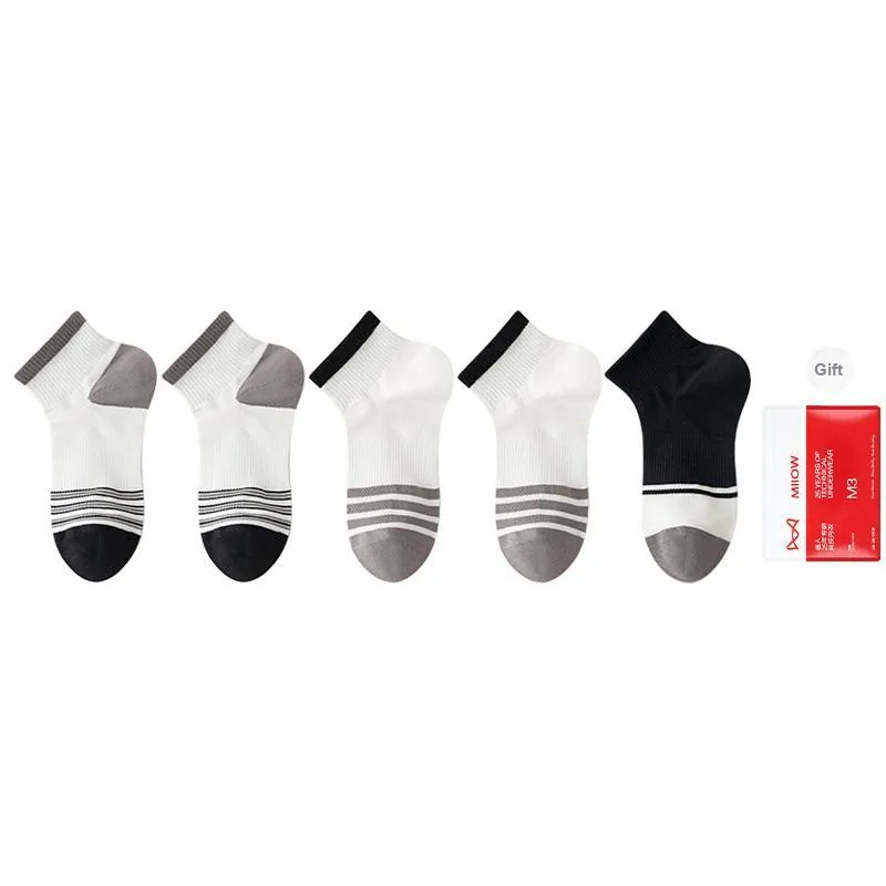 MIIOW Ankle Socks Men's Shopping Bag 5 Pack-5
