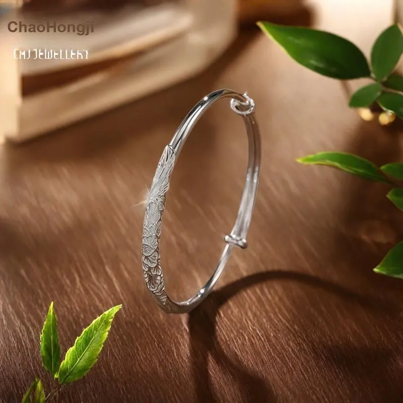 CHAOHONGJI 999 Fine Silver Bangles Women's-1
