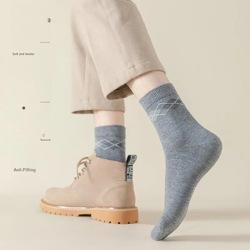 MIIOW Mid Calf Socks Men's 5 Pack-8