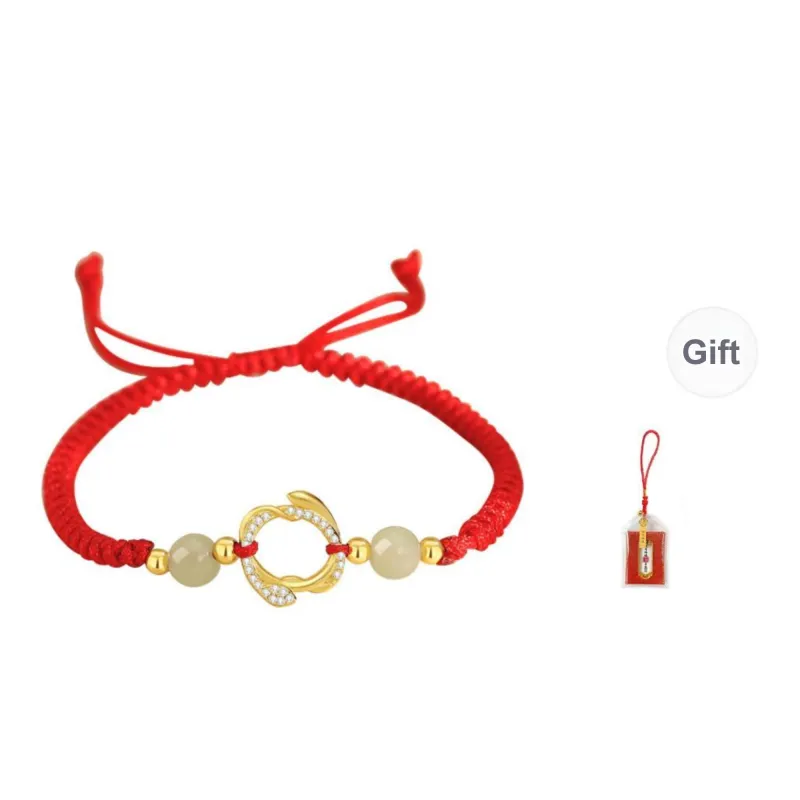 LUXLINE Bracelets Pale Greenish White Jade Unisex-0