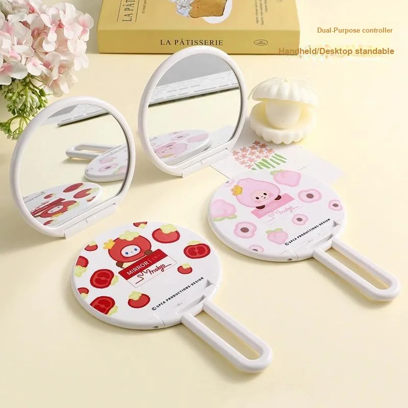 Love Of Wormwood Creative Cartoon Handheld Mirror Make Up Mirrors Portable-3