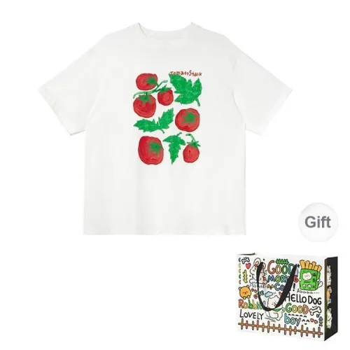 BVODE T Shirts Women's White Shopping Bag