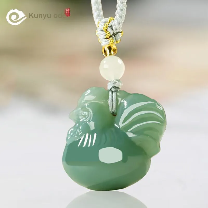 KUNYUYAO Hetian Jade Pendants White Jade Unisex-25