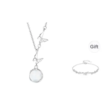 HANYUDIE Chalcedony Love Confession Anniversary Gift Necklace Women's