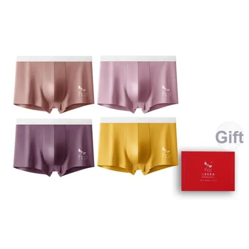 RED DRAGONFLY Хлопок Трусы Мужские 4 Пачки Подарочный Набор