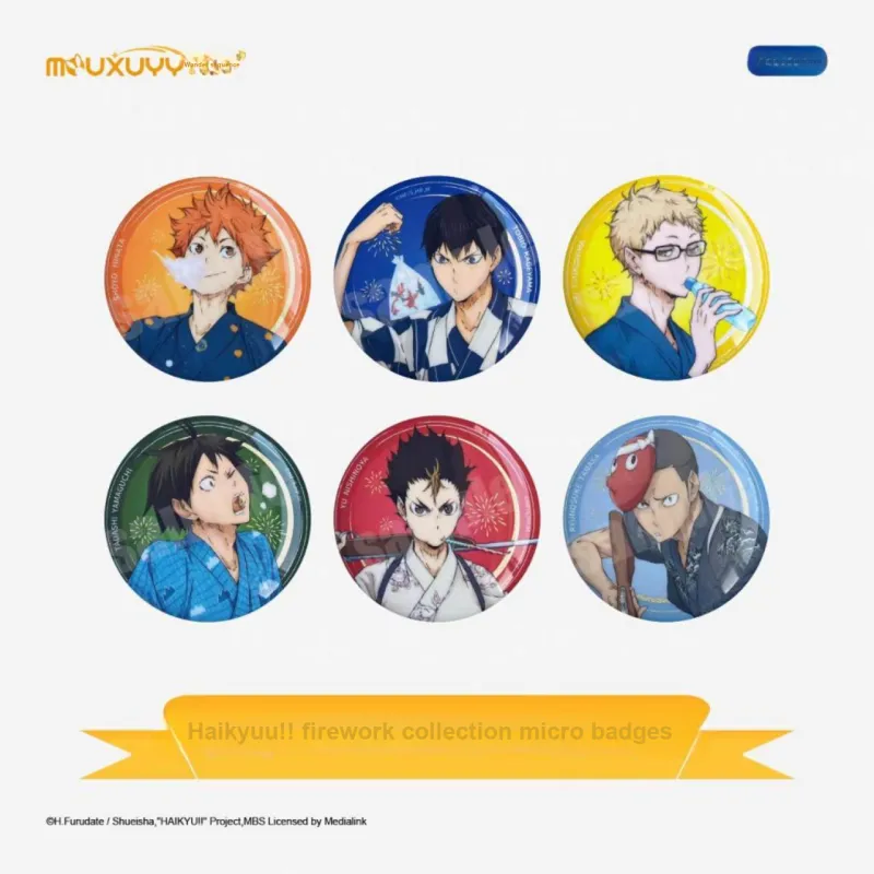 MOUXUYY Haikyuu!! Fireworks Collection Double Flash Badge Badges-1