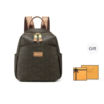 MashaLanti PVC And Synthetic Leather Backpack Women's Coffee With Tea