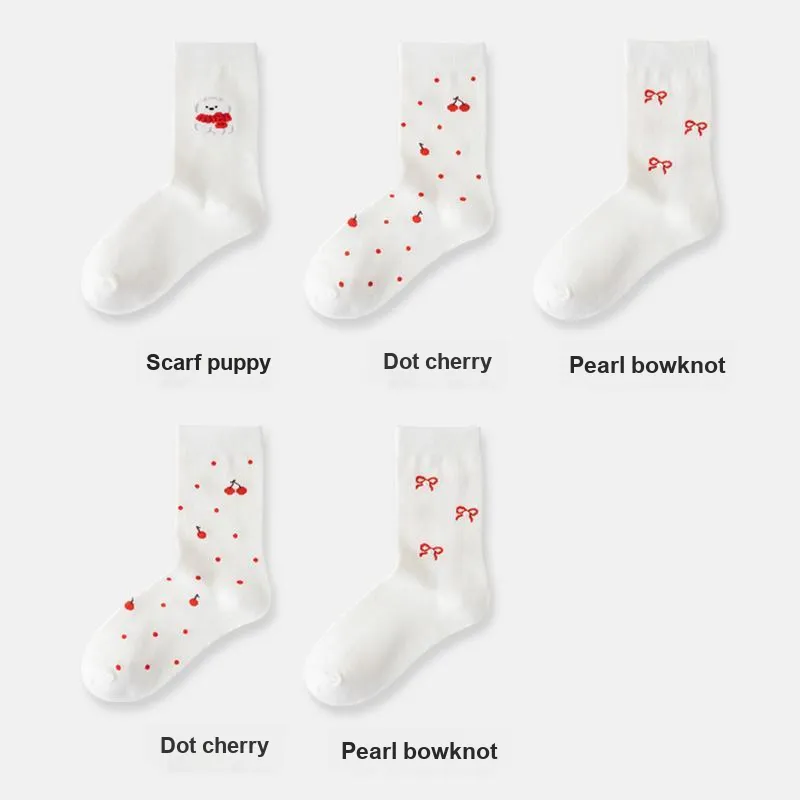 H YXIANG Mid Calf Socks Women's Combo Set-25