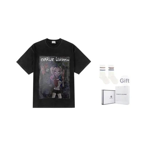 Charlie Luciano Темно-серый Коробка + Носки Унисекс T-рубашки