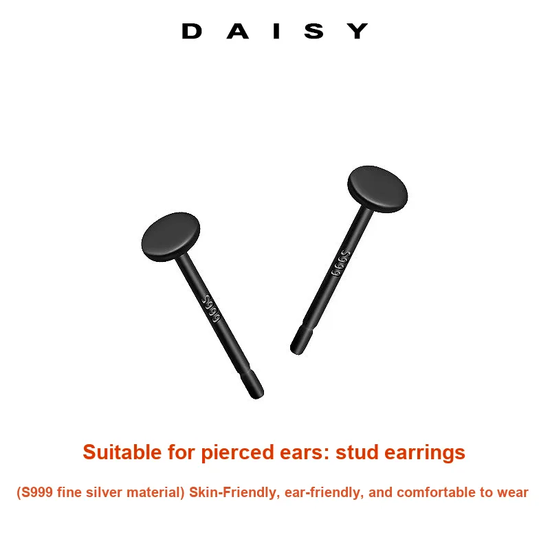 Daisy Dream 999 Fine Silver Stud Earrings Women's-2