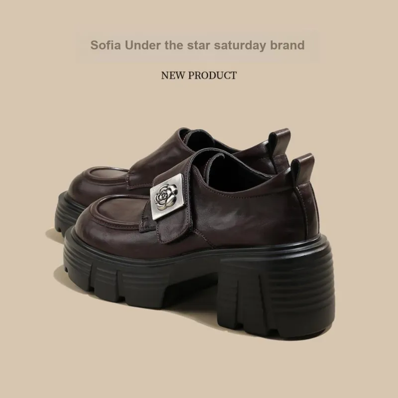 Safiya Chunky Heel Loafers Women's-9