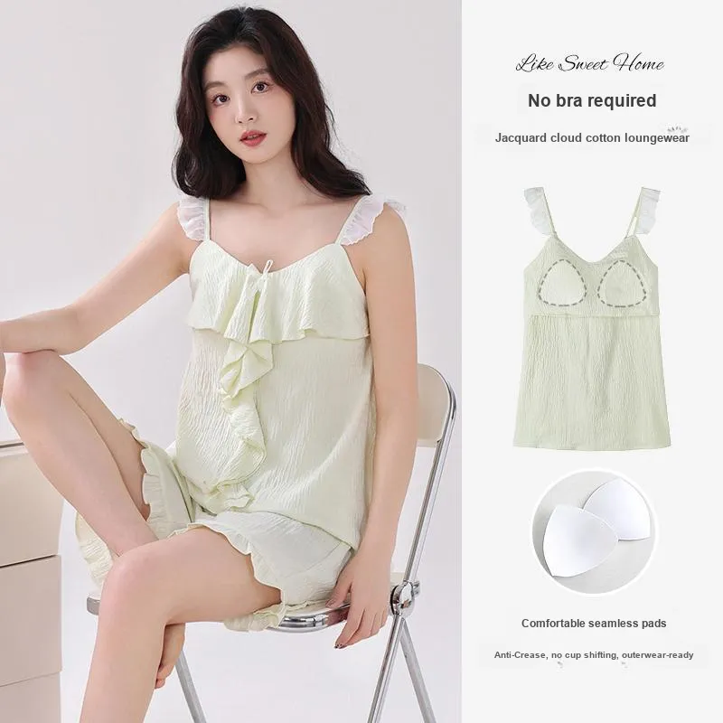 FENTENGCARE Pajama Set Women's Light Green-2