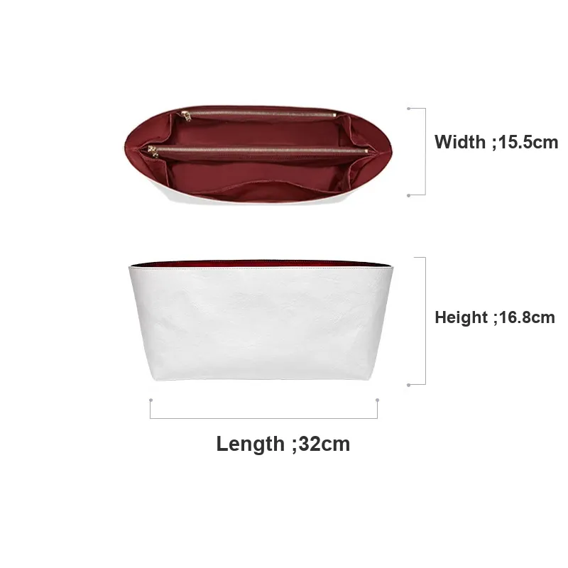 Luxury Care Artisan Workshop DuPont Paper Bag Accessory Bag Insert Women's Burgundy-6