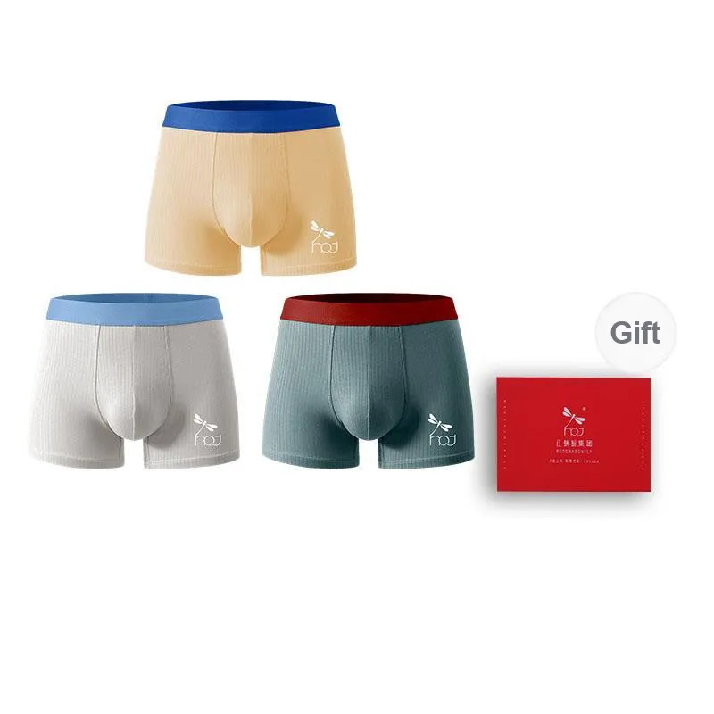 RED DRAGONFLY Cotton Panties Men's Gift Box Set Of 4-11