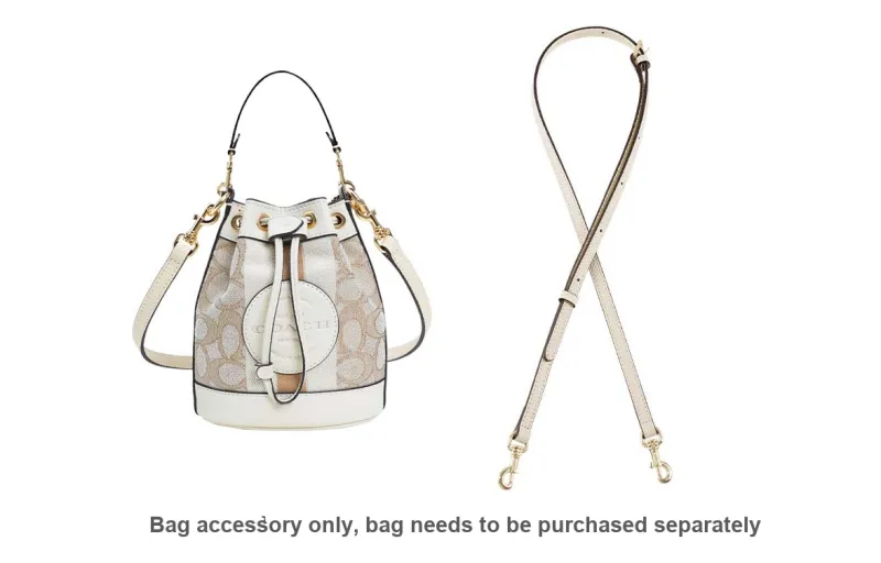 Lan Bao Fan Artificial Leather, Microfiber Bag Accessory, Modified Bag Strap Unisex Ecru-23