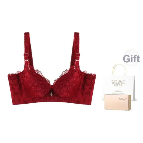 XIA.WA.ZHI.XIU Темно-красный Женский бюстгальтер